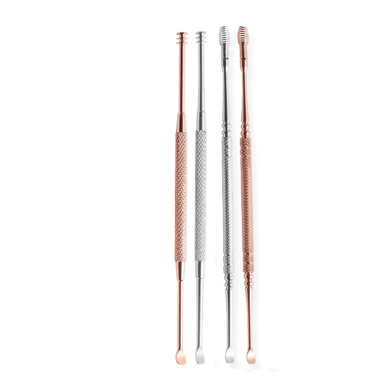 1 шт. Двусторонняя Нержавеющая сталь Спираль уха Палочки Ложка воск для удаления