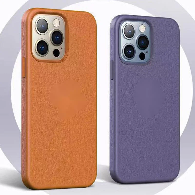 

Luxury leather Case for Apple iphone 13 Pro Max Mini Cases Original Genuine leather fell With packaging Cover