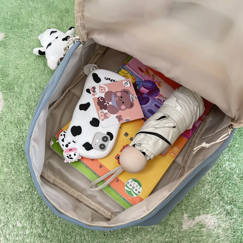 

New Korean Style Kawaii Backpacks Women Sweet Candy Pink School Bags for Teenager Girls Bookbag Cute Student Travel Shoulder Bag