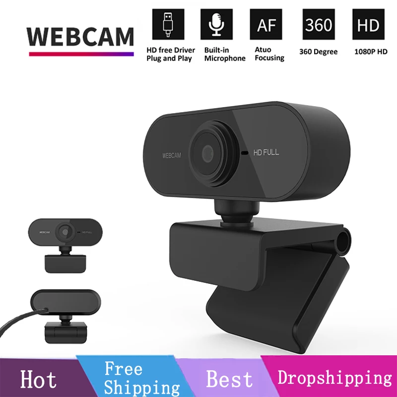 

1080P HD Mini Webcam with Microphone, usb interface supports laptop desktop computer, suitable for live video call conference