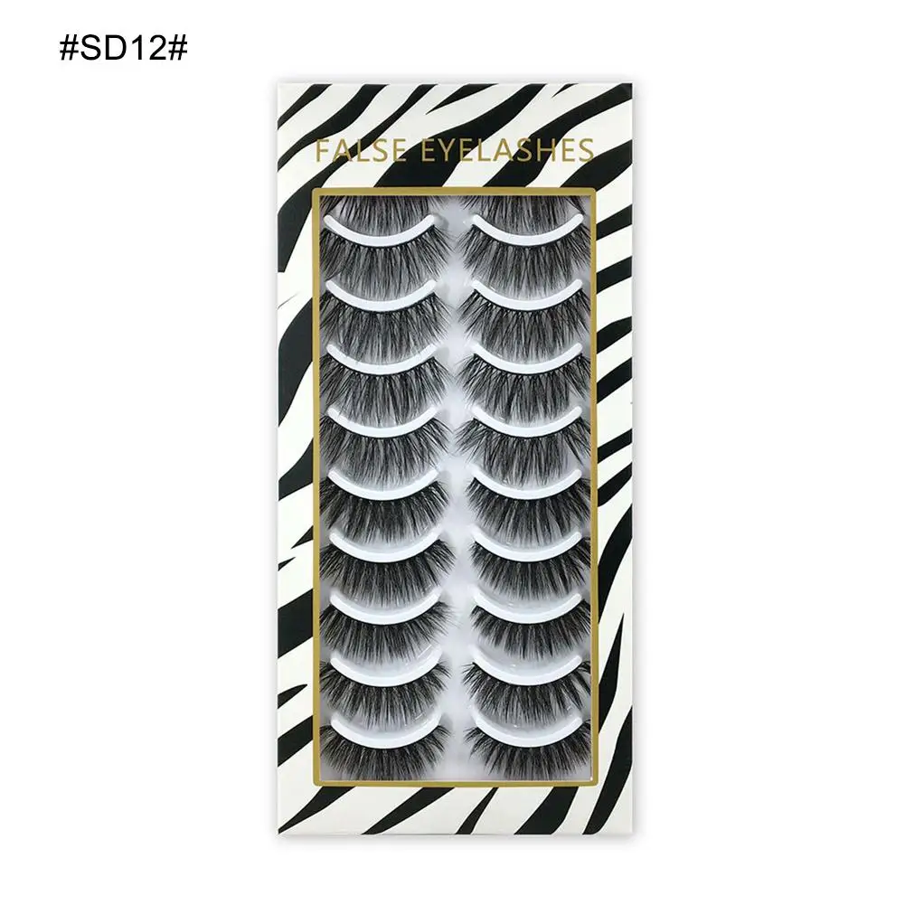 Новинка 10 пар 3D накладные ресницы для наращивания макияж ручная работа