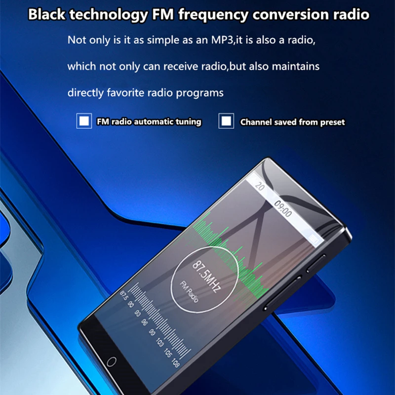 Музыкальный плеер RUIZU H1 mp3-плеер с Full Touch HD экраном 4 дюйма Bluetooth 5 0 8 Гб поддержка