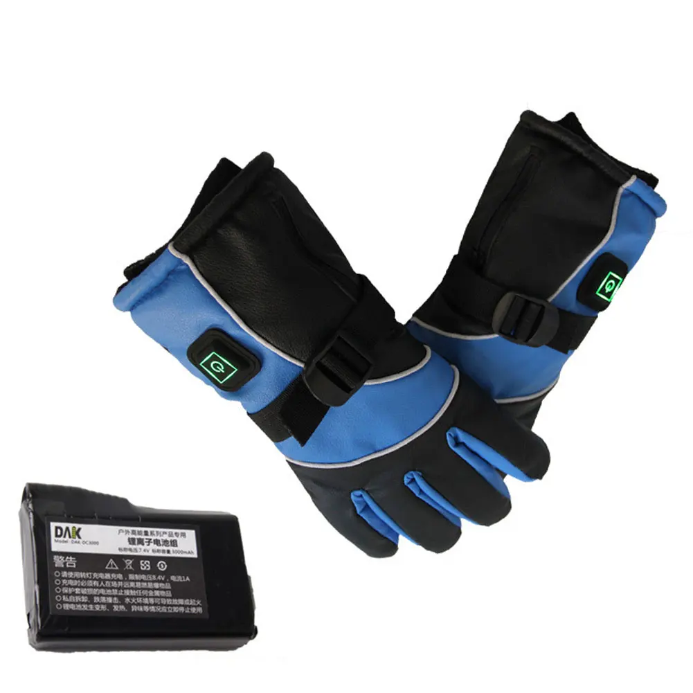 Electric Riding Windproof Motorcycle Soft Hand Long Plush Warm Outdoor Sports USB Rechargeable Heated Gloves Thermal Comfortable |