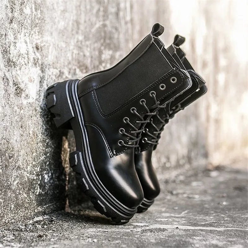 

Corporis size 35-40 fashion high heels shoes round toe lace up ankle boots platform women shoes classic women boots 2020