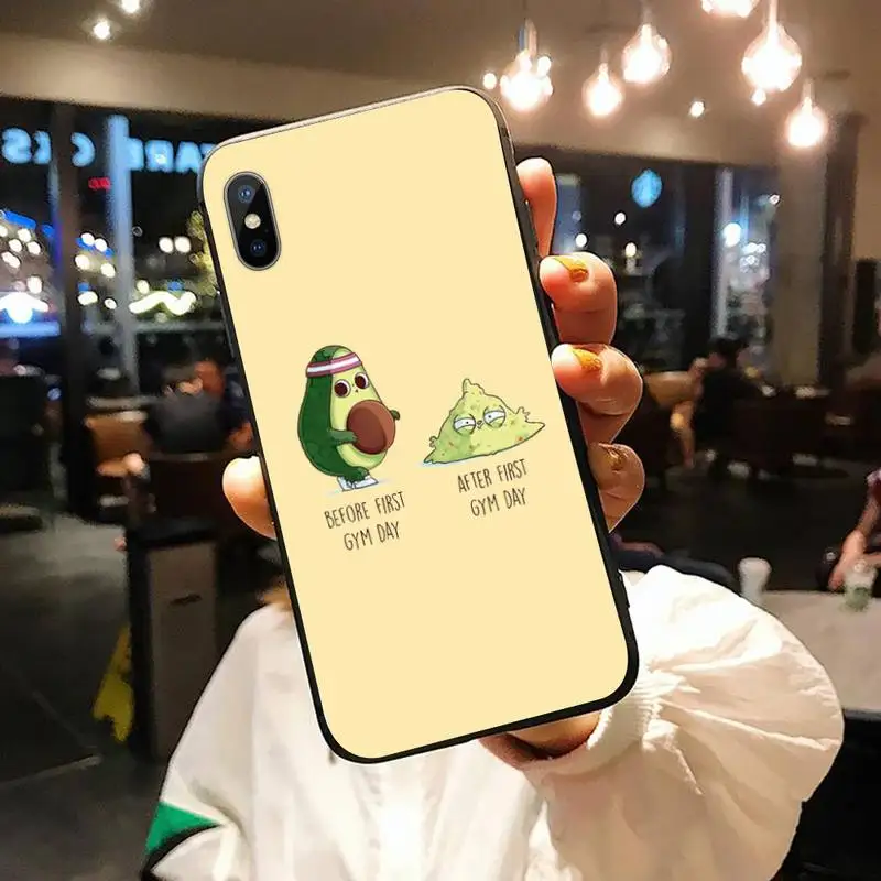 

Avocado cartoon Cute fruit Phone Case for iPhone 11 12 pro XS MAX 8 7 6 6S Plus X 5S SE 2020 XR