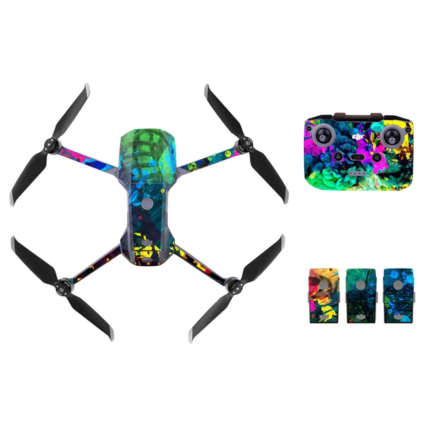 Масляная живопись стильная наклейка для DJI Mavic Air 2 Drone + пульт дистанционного