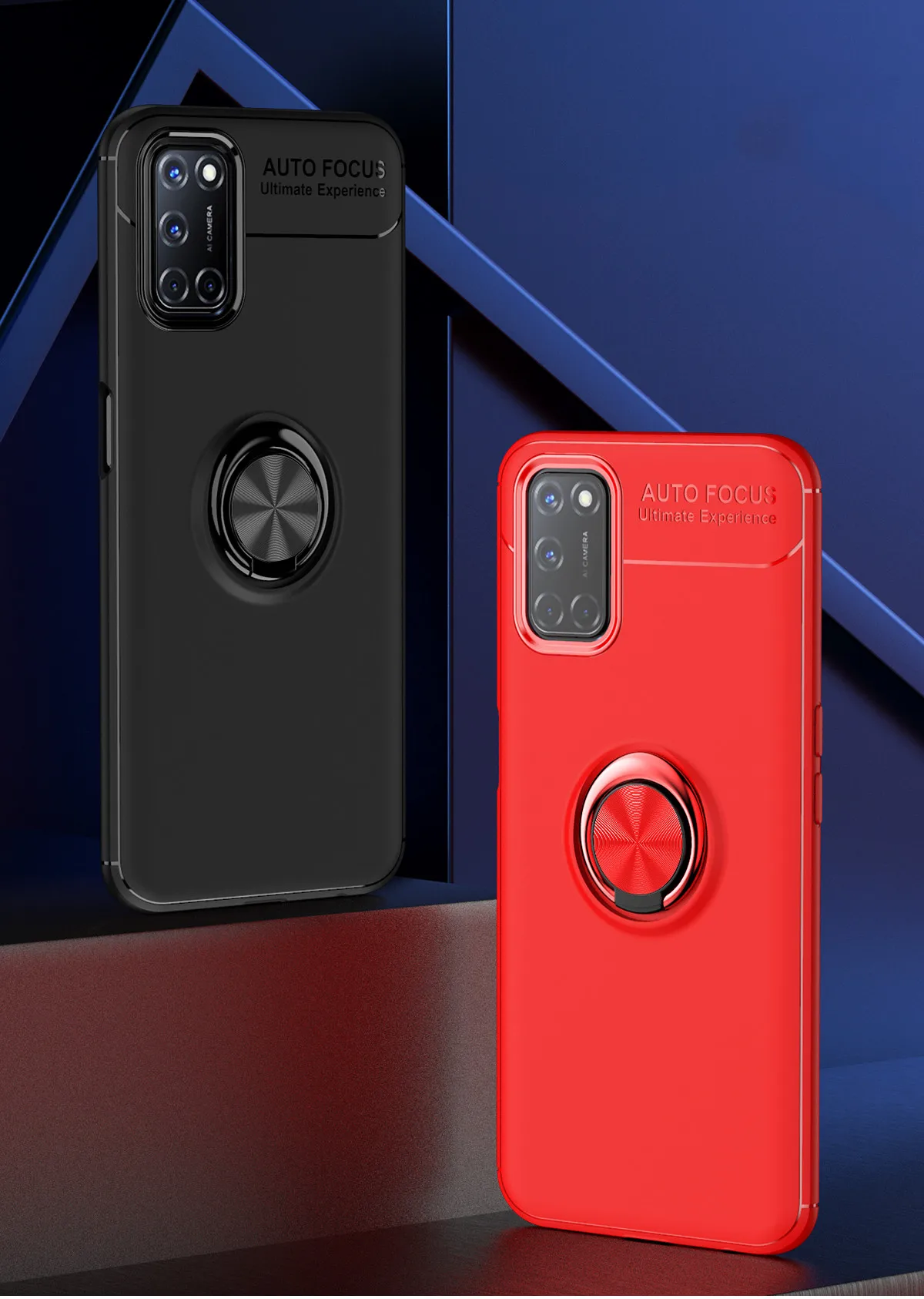 Shockproof Case For OPPO A52 Soft Silicone Magnetic Ring Phone Back Cover for Oppo Released 2020 Coque Bags Cases | Мобильные