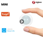 Zigbee Tuya, миниатюрный интеллектуальный датчик движения человека, Пассивный инфракрасный датчик движения, беспроводное подключение, шлюз, концентратор