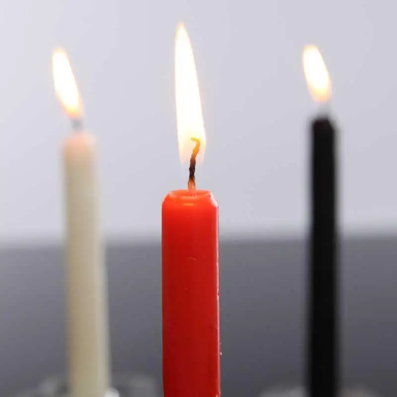 10 шт обычные бытовые свечи, Красная белая свеча для ужина при свечах, Валентина, украшение свадебного стола