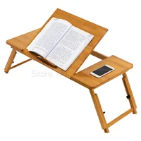 Foldable lifting learning student desk in bed, lazy laptop desk in bedroom