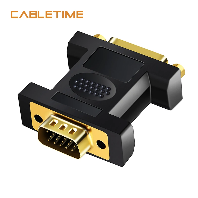 Кабель DVI в VGA адаптер VGA штекер DVI 24+ 5 Pin Женский конвертер 1080 позолоченный DVI конвертер для компьютера ПК ноутбука N178