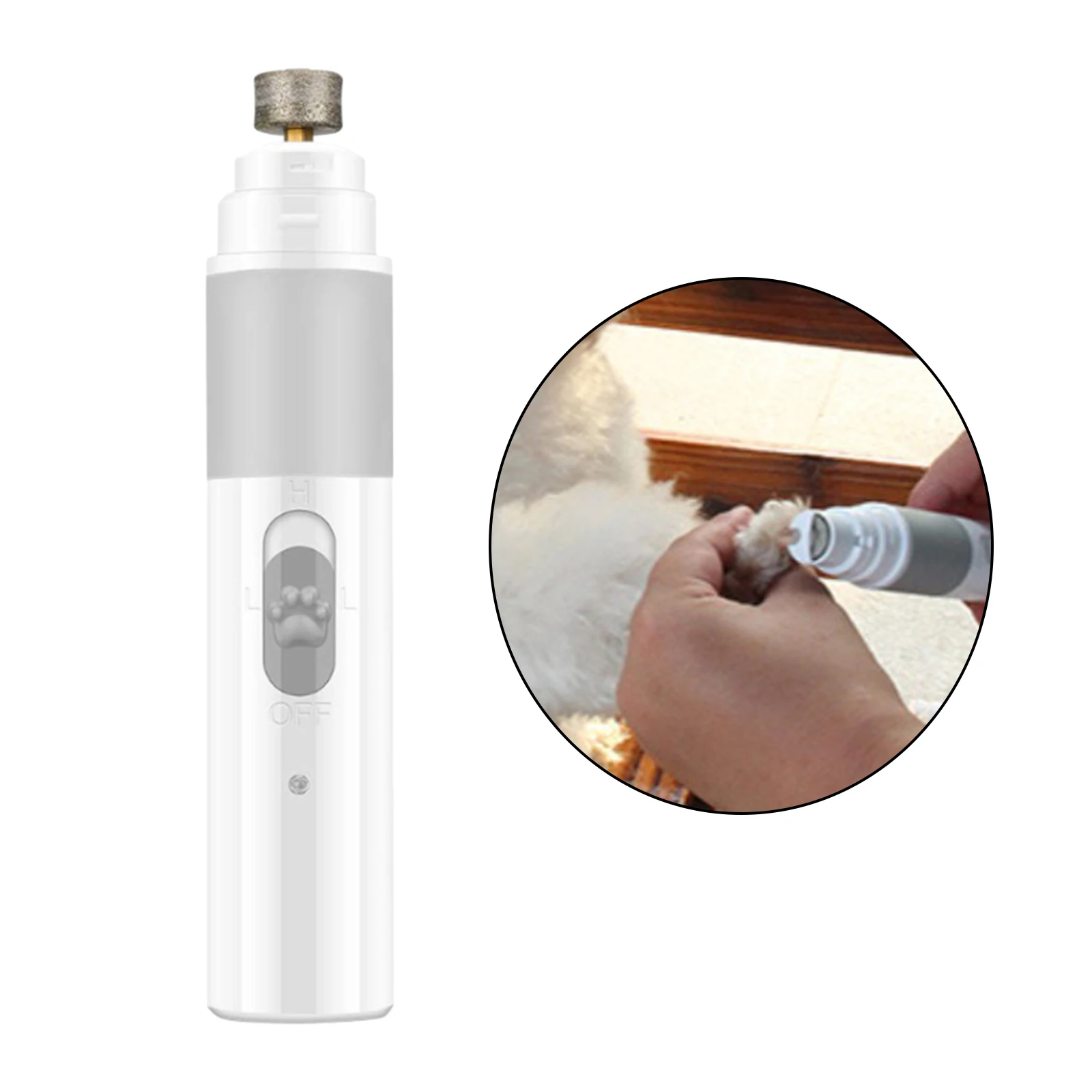 

Electric Dog Nail Clippers for Dog Nail Grinders Rechargeable USB Charging Pet Quiet Cat Paws Nail Grooming Trimmer Tools