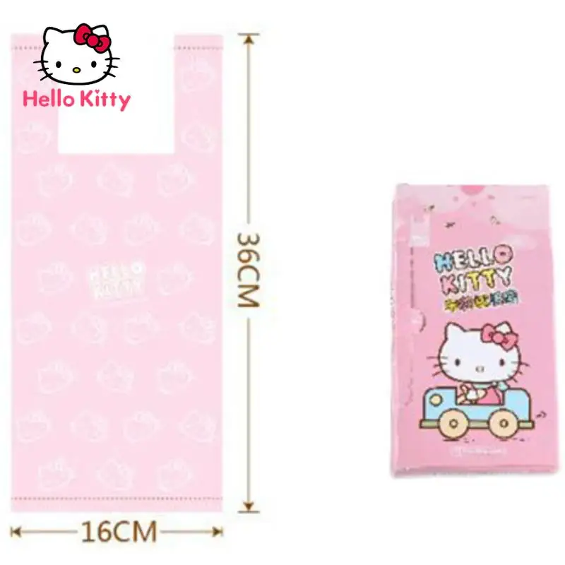 

TAKARA TOMY Hello Kitty Car Garbage Bag Disposable Plastic Bag Vest Style Desktop Pink Garbage Bag