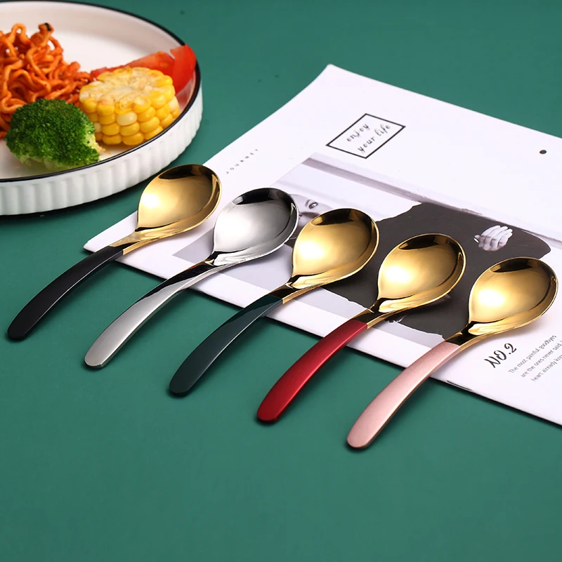 Домашние суповые ложки круглая ложка из нержавеющей стали 304 для пищевых