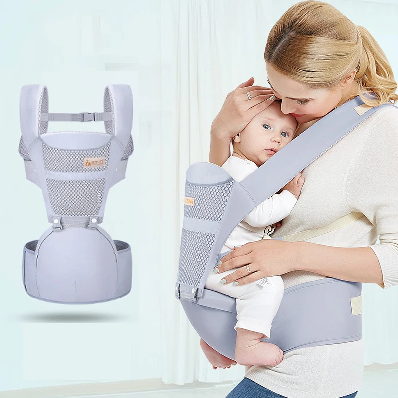 

Baby Carrier Backpack Ergonomic Kangaroo Hip Seat Sling For Newborn Soft-structured Wrap 0-48 Months Infant Travel Activity Gear