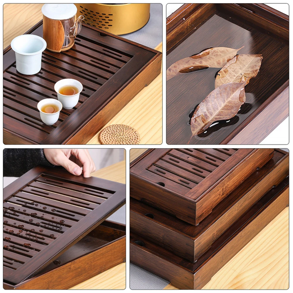

Solid Wood Tea Tray Drainage Water Storage Kung Fu Tea Set Drawer Tea Board Tea Serving Tray Table Chinese Tea Ceremony Tools
