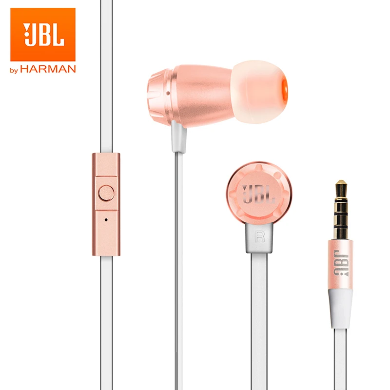 Оригинальные наушники JBL T380A со стереозвуком проводная Спортивная гарнитура с