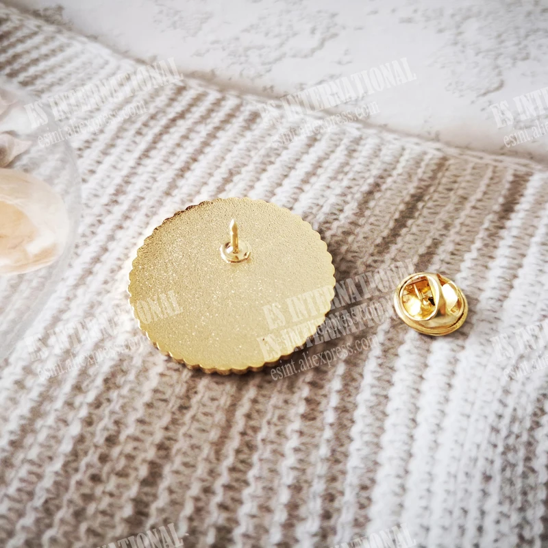 Masonic Lapel Pins Freemasonry Badge Mason Freemason BLM16 size 3.2cm Handshake gift member badge gold plated for men's | Дом и сад