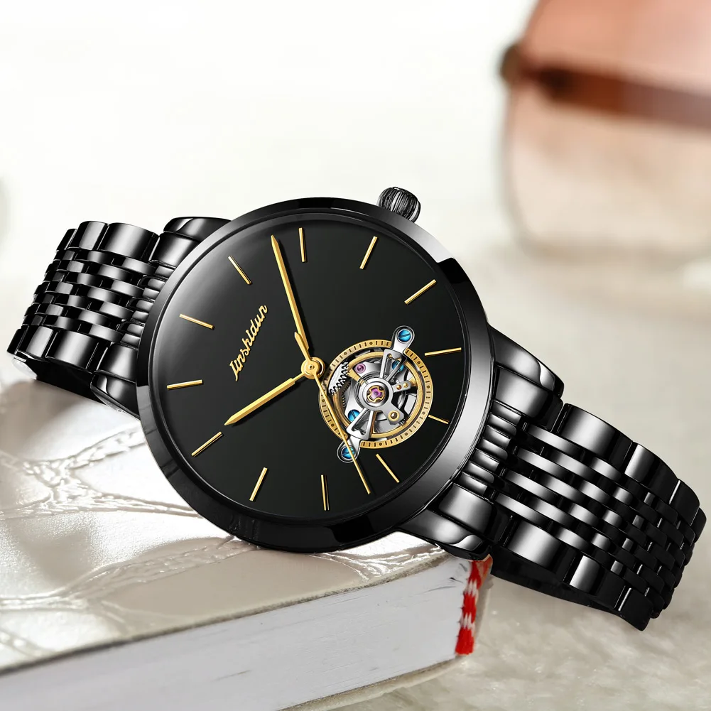 

JSDUN 2021 New Mechanical Ladies Watch Stainless Steel Top Brand Luxury Waterproof Sports Mechanical Ladies Reloj de mujer 8812