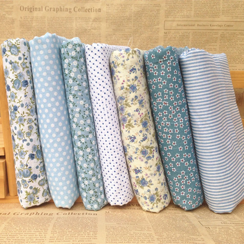 

Series 7 Pieces Assorted Pre-Cut Thick Tabby Bundle Charm Cotton Quilt Fabric For Handmade DIY Small Cloth Bags, Cloth Handkerch