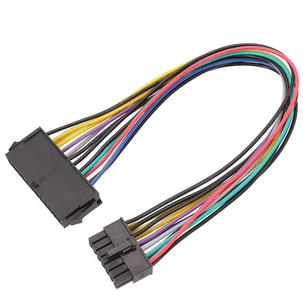 Высококачественный ATX 24 контакта до 14 контактов кабель питания 24p 14p 18AWG провод для