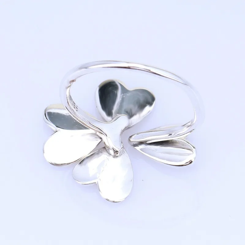 

Original 925 Sterling Silver Pan Ring Creative Lucky Spinning Clover Pan Ring For Women Wedding Party Gift Fashion Jewelry