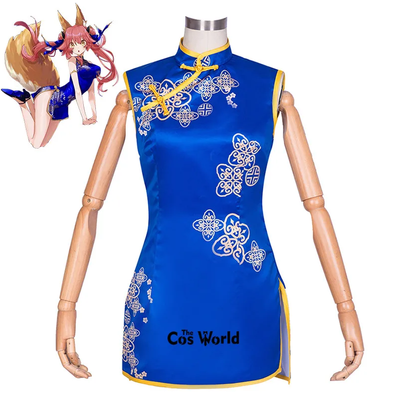 FGO Fate Grand Order тамамо no Mae Cheongsam платье наряд аниме карнавальные костюмы|Игровые