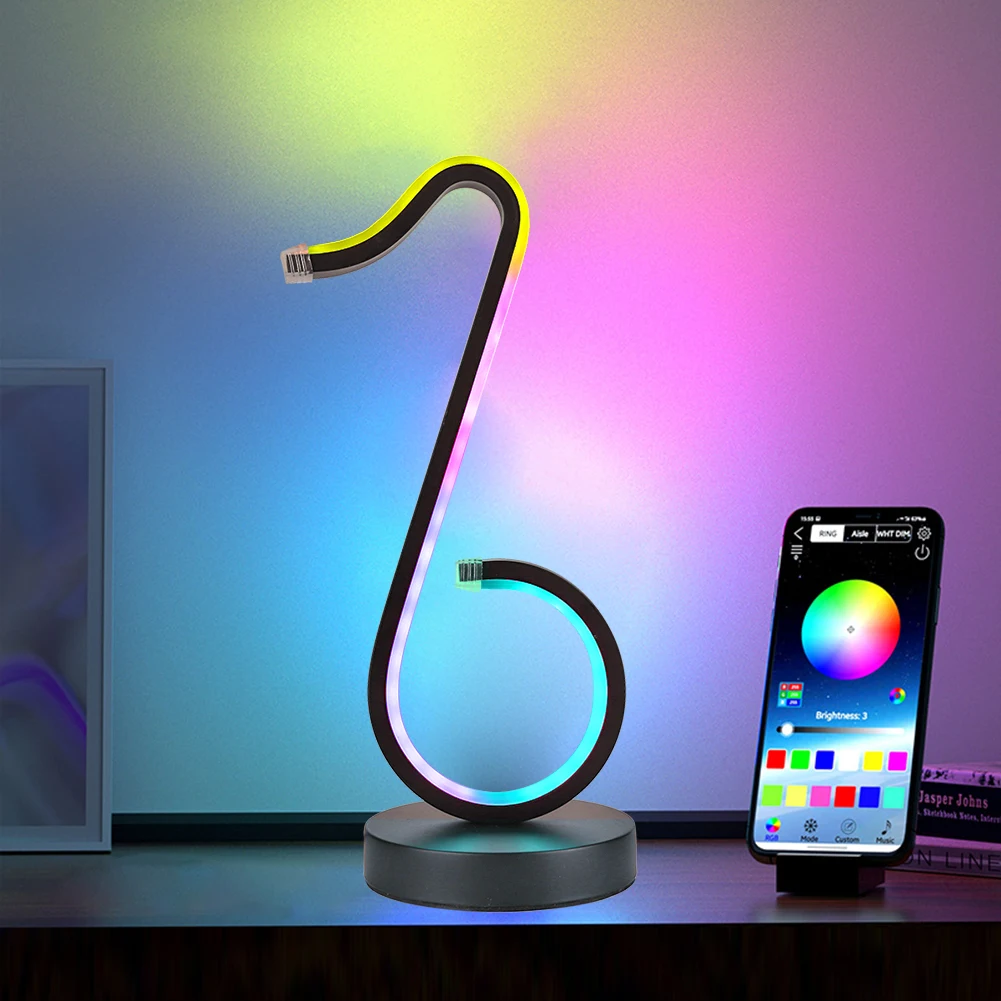 

Современная светодиодсветодиодный акриловая настенная лампа, железный ночник с музыкальными нотами, прикроватный светильник с дистанцион...