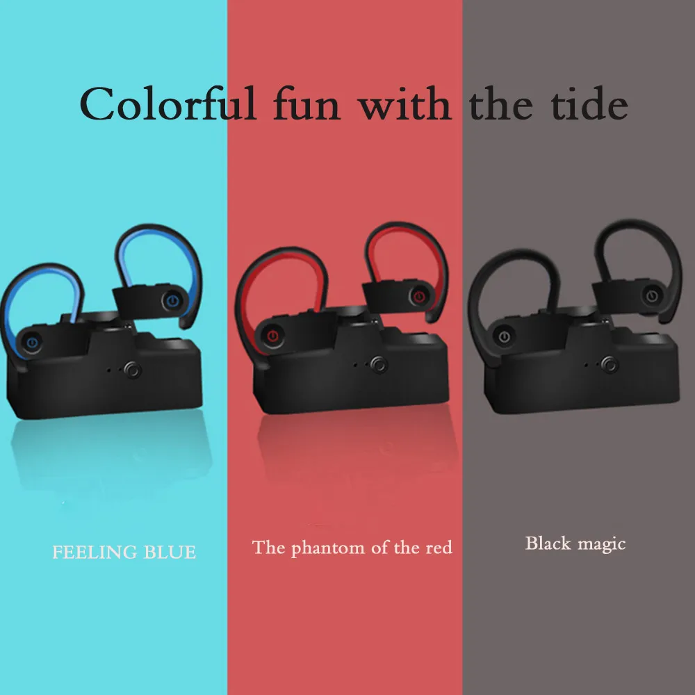 Bluetooth 5 0 наушники с шумоподавлением HiFi стерео Беспроводные спортивные крючком