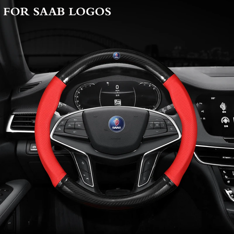 

Leather Car Steering Wheel Cover Anti-slip For SAAB 92 93 95 9-2 9-2X 9-3 9-3X 9-4X 9-5 9-7X 900 Automotive Interior Accessories