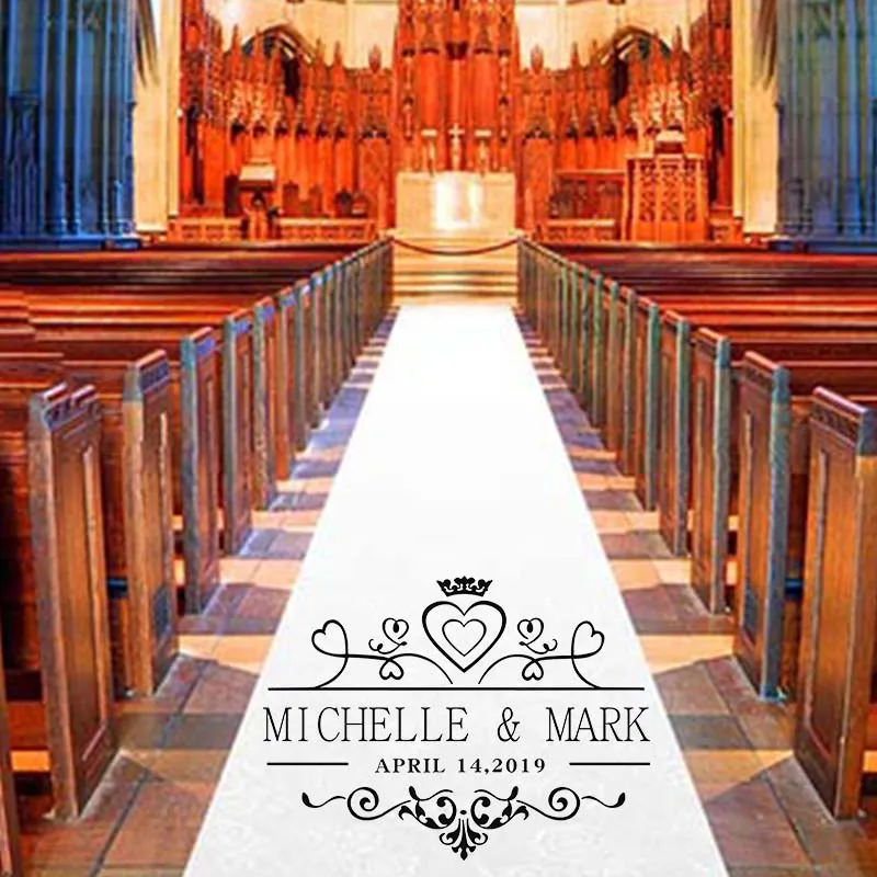 Современная виниловая напольная наклейка сделай сам из ПВХ с именем и датой