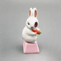 personality design little rabbit keyboard keycap diy key capcute pink q meng cartoon anime modeling keycaps cherry mx axis