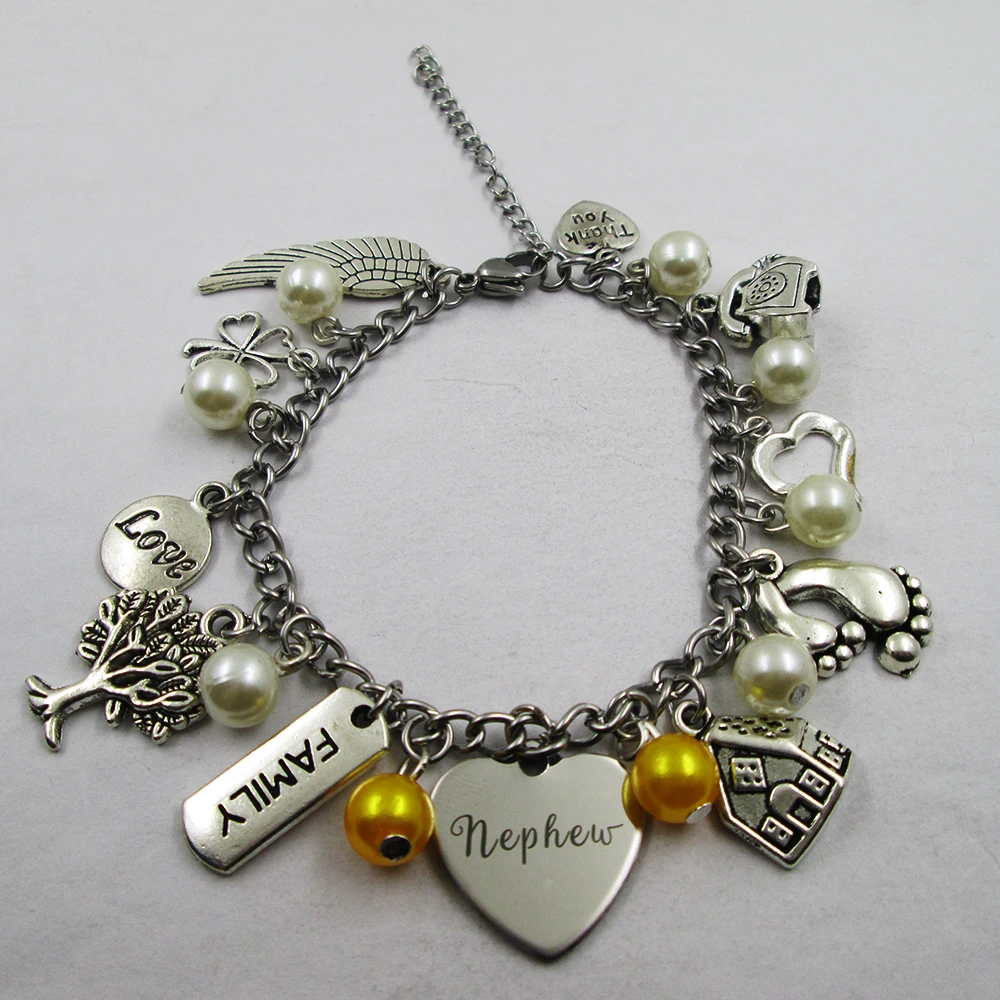 

NEPHEW family theme home love high quality stainless steel chain christmas present family gift family faith