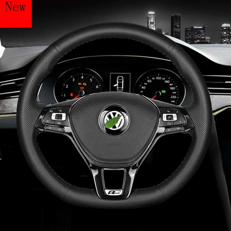 

Hand-stitched Leather Suede Car Steering Wheel Cover for Volkswagen Phteaon Magotan Bora Lavida Touran Teramont Accessories