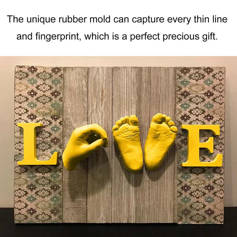 

baby Infant souvenir souvenir plaster mold 3D handprint model hand-painted suit growth commemorative infant hand and foot prints