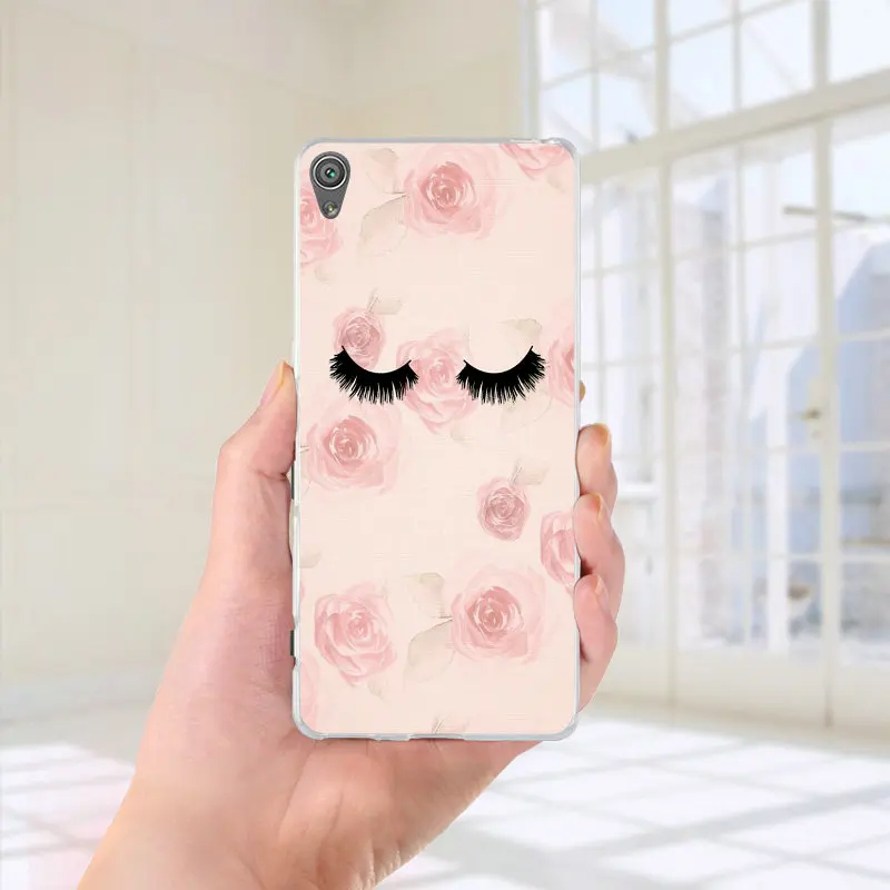 Силиконовый мягкий ТПУ чехол для мобильного телефона Chiara Ferragni Eyes Sony Xperia M2 M4 M5 XA XZ Z1