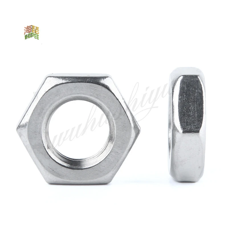 

25 шт. Шестигранные тонкие гайки из нержавеющей стали WHOOPEE M2.5-M20