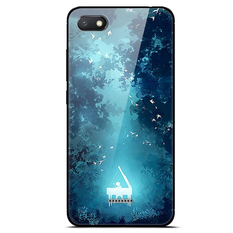 2 For Xiaomi Redmi 6A Case Cover Luxury Tempered Glass Case Phone Cover For Xiomi Redmi 6A 6 A A6 Phone Back Fundas Redmi 6A Case - Цвет: 2