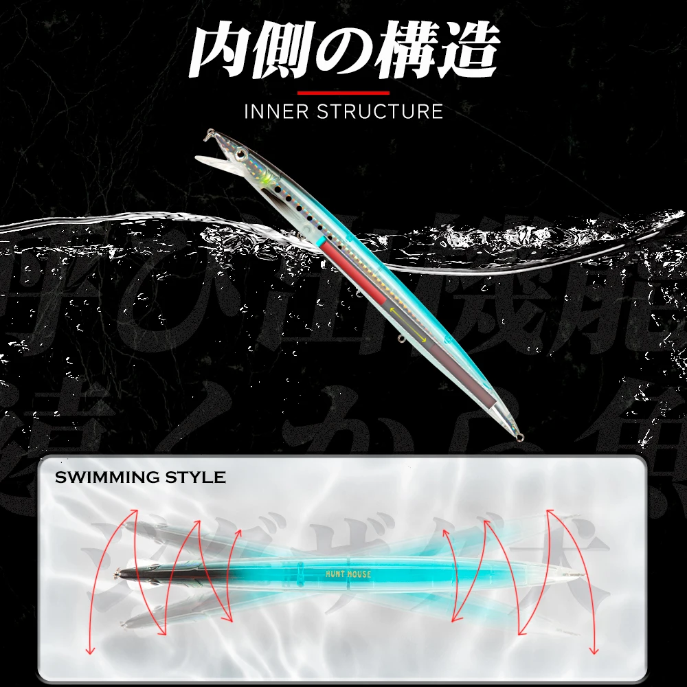 Hunthouse Fishing Jerkbait Lure Minnow Jerkbait Sea Lure Long Casting Minnow Floating Pesca Fishing Tackle Seabass