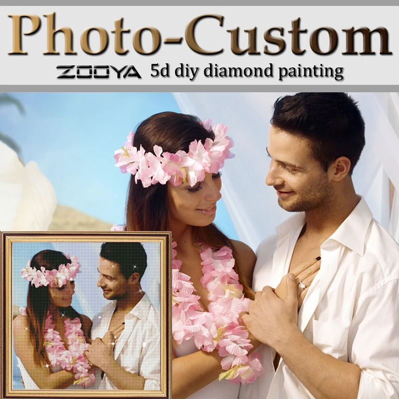 ZOOYA DIY фото на заказ Алмазная картина Стразы вышивка бисером 5D Вышивка крестом