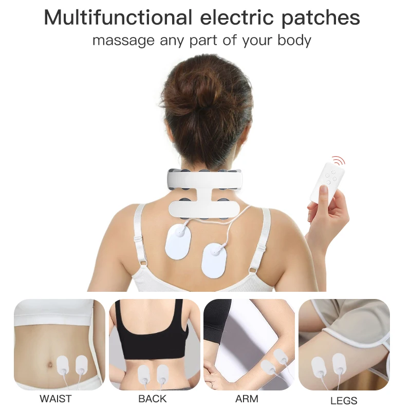 Neck&ampBack Massager machine Electric Powerful Pain Relief Heat Tool Cervical Relaxation body Vertebra Health Care Massag devices | Красота