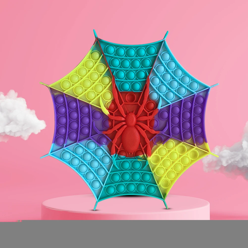 

Силиконовая паутина, большой размер, Пузырьковые сенсорные игрушки-антистресс, снятие стресса, аутизм, для взрослых и детей, декомпрессионн...