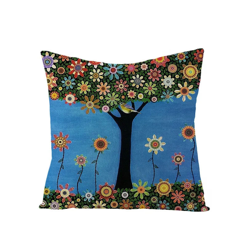 Ручная роспись в стиле ретро деревенский цвет размеры 45*45 см наволочка для