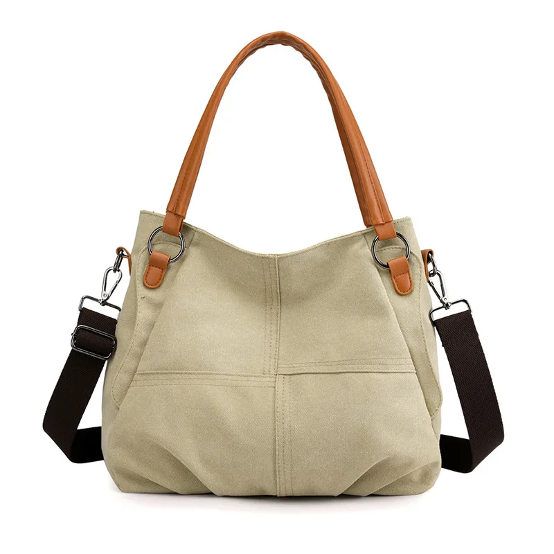 

New canvas women's Bag Shoulder Bag Fashion pleated handbag