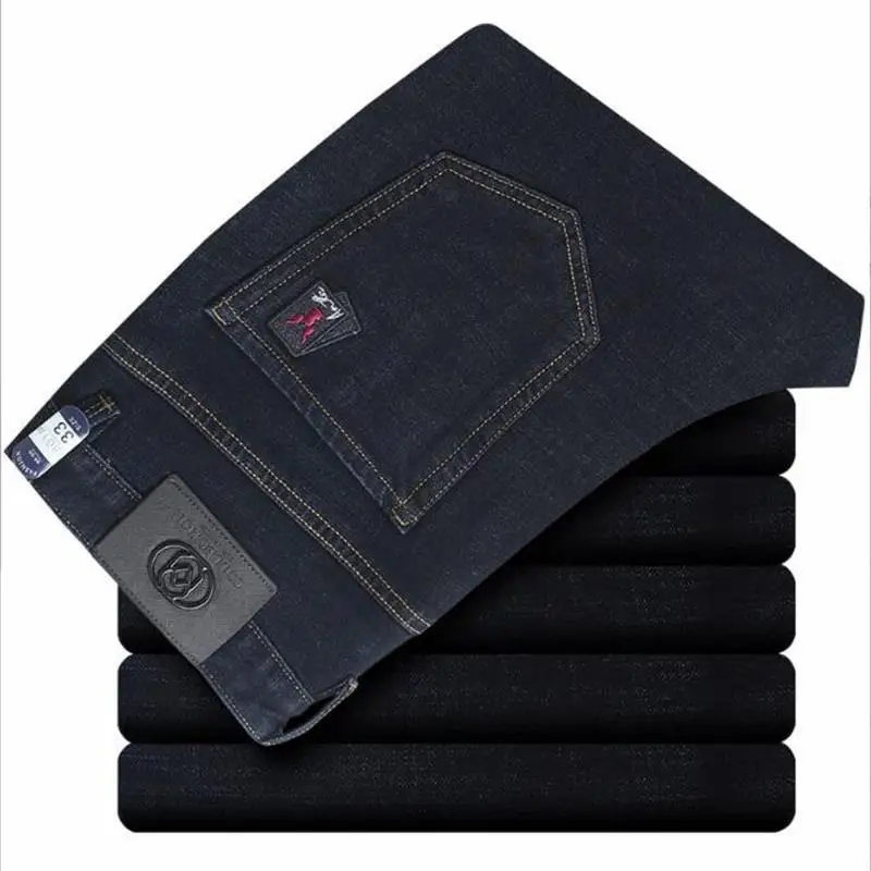 

AAA+ Quality Autumn/Winter Men's Do Manual Work Delicat Embroidery Comfortable Cotton lUpset Add Wool To Keep Warm Jeans Pants