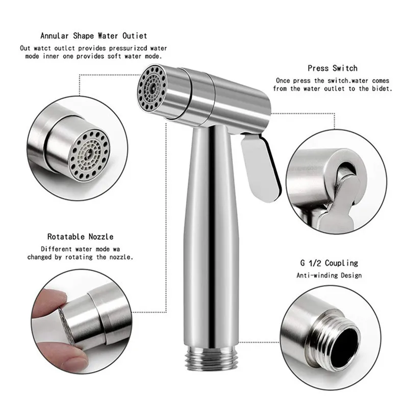 Биде распылитель из нержавеющей стали для унитаза биде ванной смеситель сиденье