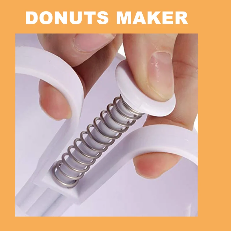 

Donut Mould Easy Fast Portable Donut Maker Manual Waffle Dispenser Doughnut Machine Arabic Waffle Plastic Lightweight Deep Fry