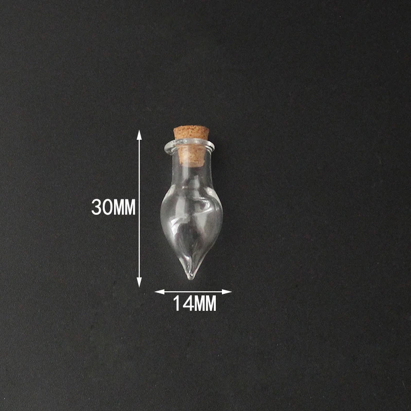 Tear Drop-Cork 5 шт. пробковая пробка маленькая пустая стеклянная бутылка Крошечные стеклянные баночки с пробкой декоративные стеклянные баночки - Окраска металла: Tear Drop-Cork