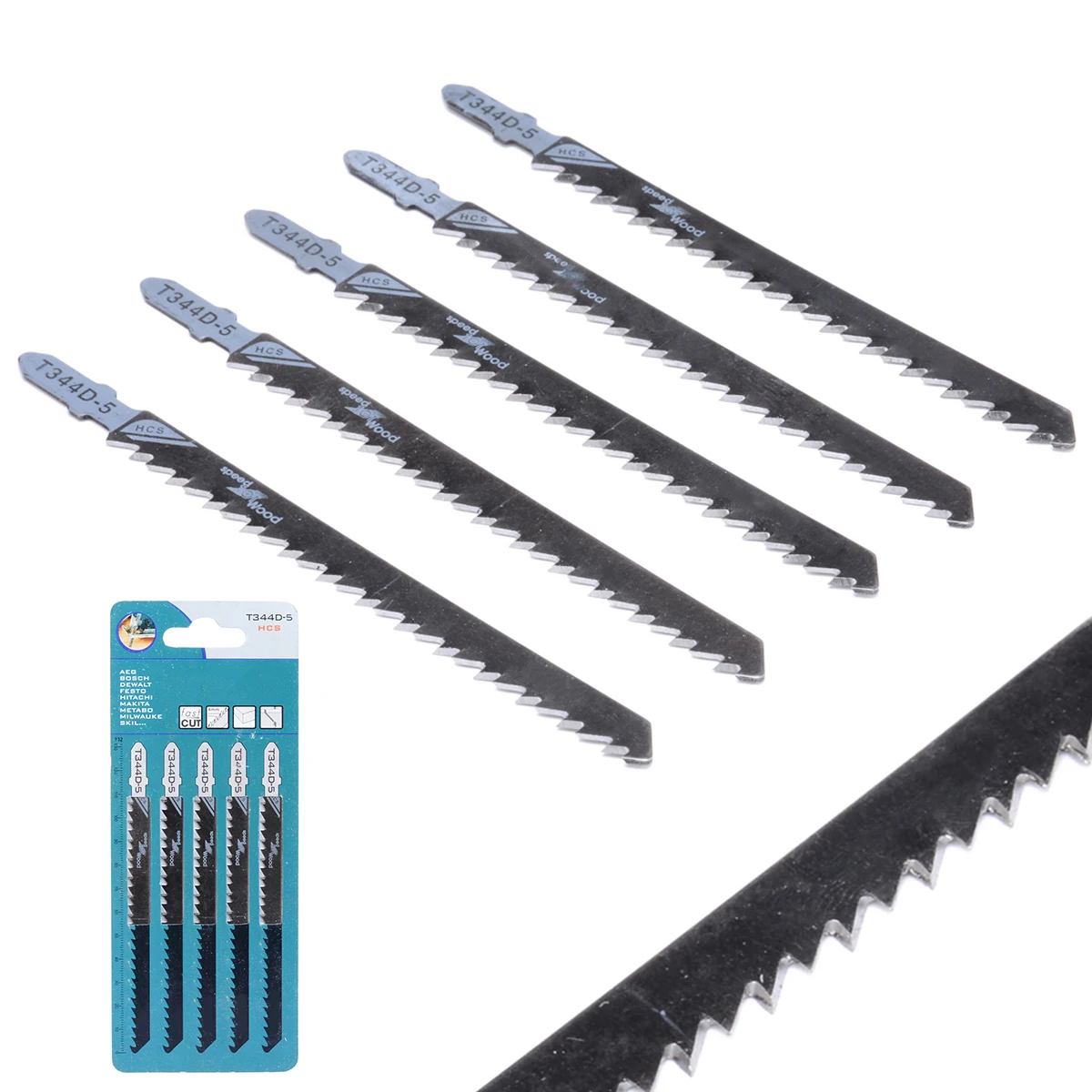 Изогнутое лезвие для пилы T344D HCS, сверхдлинное лезвие для резки древесины длиной 132 мм, для быстрых прямых разрезов по дереву Mayitr, 5 шт.