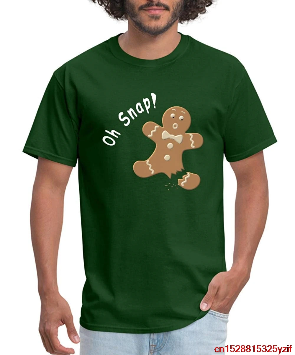 Oh Snap Пряничный человек Рождественская Мужская футболка унисекс wo футболка| |